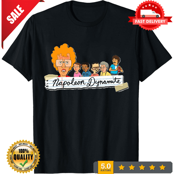 Reprint Rare New Napoleon Dynamite Tshirt color Black size L, LIMITED EDITION-TH73866