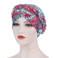 thumbnail image 2 of 3 Paquete Moda Turbante Multicolor Multicolor Modelo Europeo Una sola capa Papel Cabello Bonnet Estilo musulmán Asecios Para Mujeres Rojo + Verde Inevent AP008794-06B, 2 of 6