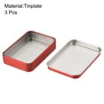 thumbnail image 3 of Uxcell 3.43" x 2.36" x 0.71" Tin Box Empty Storage Containers with Lids Tinplate Red 3pcs, 3 of 4