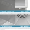 thumbnail image 4 of Ruvati 18 x 18 inch Drop-in Topmount Bar Prep Sink 16 Gauge Single Bowl, 4 of 9