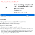 thumbnail image 2 of Heater Hose Fitting - Compatible with 1987 - 1995 Chevy Astro 4.3L V6 1988 1989 1990 1991 1992 1993 1994, 2 of 2