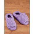 thumbnail image 4 of Quilted Chenille Adjustable Toe Slippers, 4 of 5