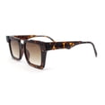 thumbnail image 3 of Womens Old Fashion Retro Horn Rim Plastic Rectangular Sunglasses Tortoise - Brown, 3 of 4