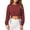 *Wine, variant on VBVC Women's Y2K Drawstring Hem Crop Sweatshirt, Ladies' Long Sleeve Cropped Pullover, Casual Athletic Workout Top For Women, Gray , S-2XL