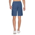 thumbnail image 2 of Satankud Mens Casual Cargo Shorts Classic Drawstring Stretch Hiking Beach Shorts Twill Chino Short with 6 Pockets DustyBlue Size 34, 2 of 7