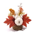 thumbnail image 2 of Hometravel Thanksgiving Mini Potted Maple Leaf Pumpkin, Artificial Fall Greenery Desktop Decor, Simulation Plant for Indoor Shelf Window Display, 2 of 6