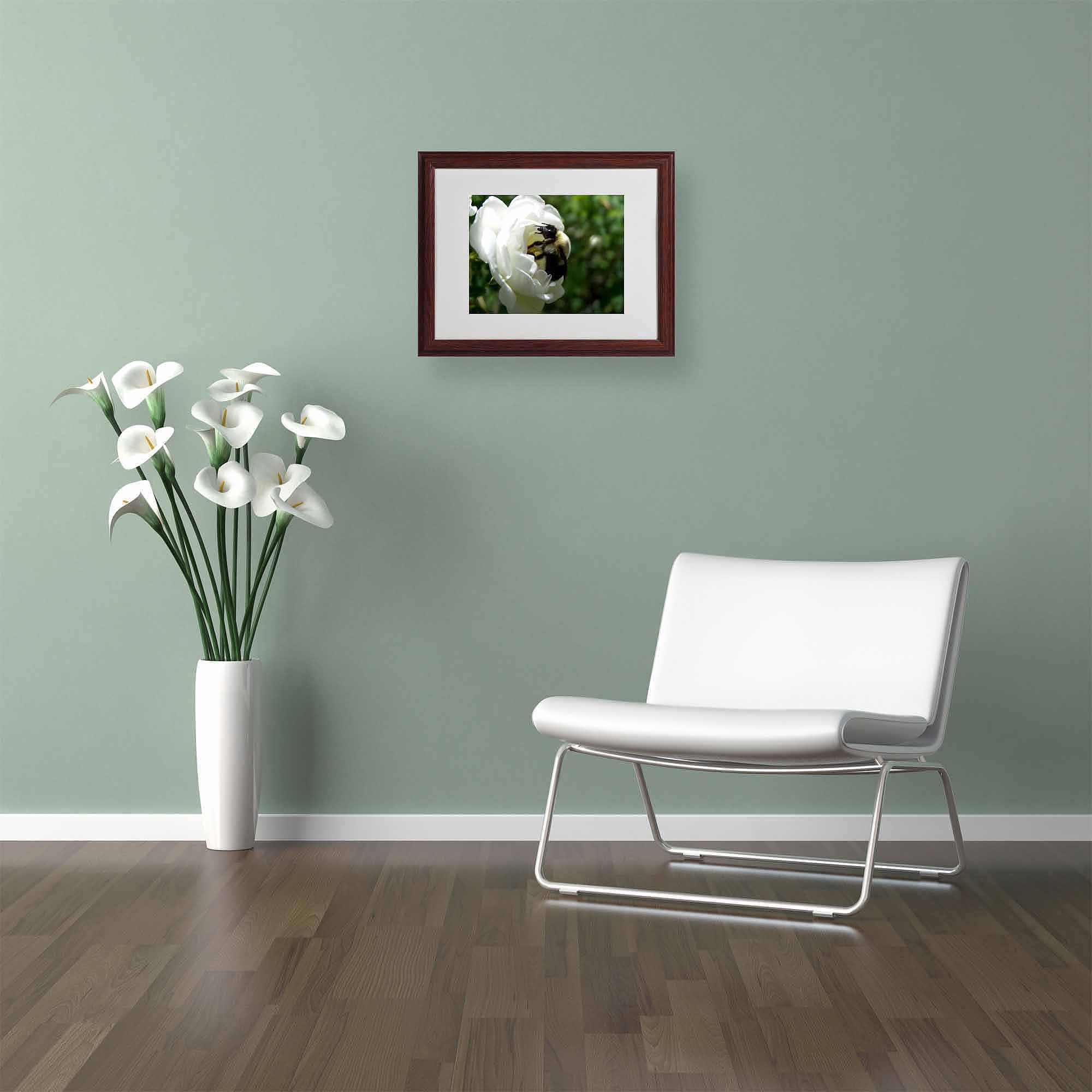 Trademark Fine Art "Passionate Desire" Canvas Art by Monica Fleet, White Matte, Wood Frame