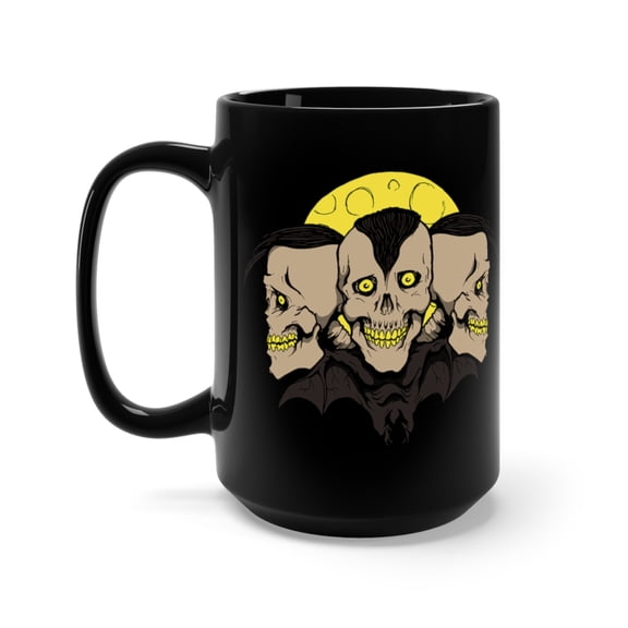 Vampire Bats Mutant Punk Rockers Coffee Mug, 15oz, Black