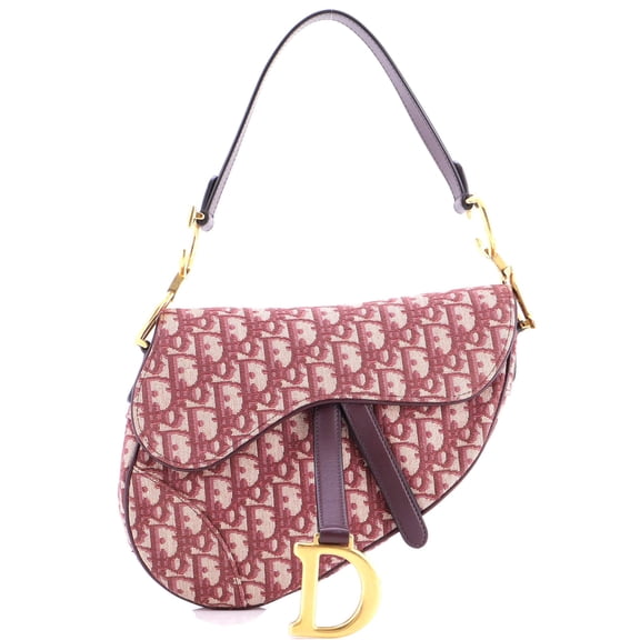 Pre-Owned Saddle Handbag Oblique Canvas Medium By Rebag