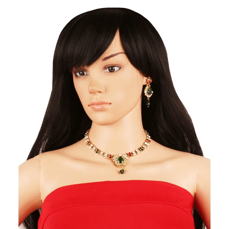 Sunsoul By Touchstone Indian Handcrafted Rhinestone Red Green Gold Tone  Jewelry Necklace For Women. - Walmart.com