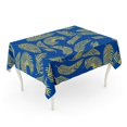 thumbnail image 1 of JSDART Modern Golden Palm Leaves Pattern Collection Complex Curls Cute Tablecloth Table Desk Cover Home Party Decor 60x120 inch, 1 of 1