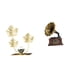 thumbnail image 1 of Figura de metal con flores, hojas y resina, ideal para decorar, regalar, para el hogar, estantería, mesa, armario, sala de estar y oficina., 1 of 8