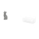thumbnail image 1 of Figura De Gato De Resina Con Cesta Organizadora De Estante Flotante, Escultura Decorativa De Animal Para Sala De Estar, Dormitorio, Cocina, Baño Y Almacenamiento., 1 of 8
