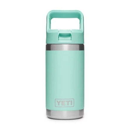 Yeti 12Oz Rambler Jr Kids Water Bottle With Straw Cap Seafoam