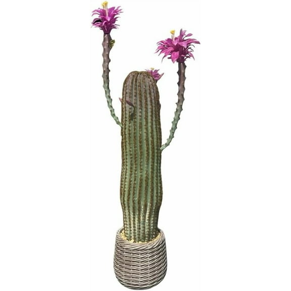 Artificial Cactus Potted Plant Faux Desert Cacti Fake Big Cactus Plant with Planter Realistic Faux for Home Garden Office Indoor Outdoor Decoration