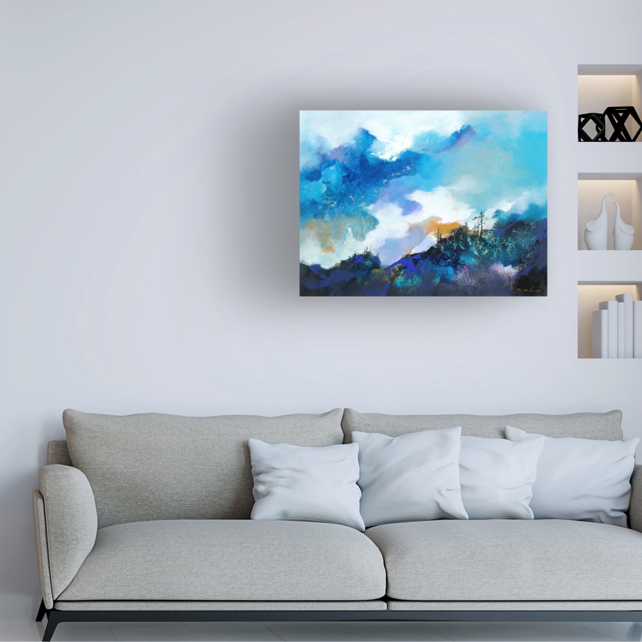 Canvas Wall Art - Thomas Leung 'Above the Clouds 2' Wall Art for Living Room, Bedroom, or Office Décor by Trademark Fine Art - 32 x 24 Inches