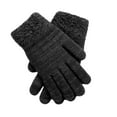 thumbnail image 2 of Winter Warm And Fashionable Solid Color Knitted Full Finger Gloves For Men And Women, 2 of 4