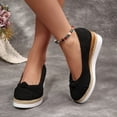 thumbnail image 4 of DIVVce Wedge Espadrille Shoes For Women Knotted Suede Closed Toe Comfortable Slip On Casual Footwear, 4 of 8