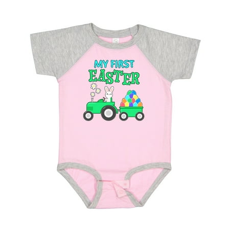 

Inktastic My First Easter Bunny and Tractor Gift Baby Boy or Baby Girl Bodysuit
