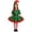 Green, variant on Uobin Kids Christmas Elf-Style 4-Piece Outfit Set, Dress with Hat, Socks and Belt for Girls Holiday Themed Party Dress-Up