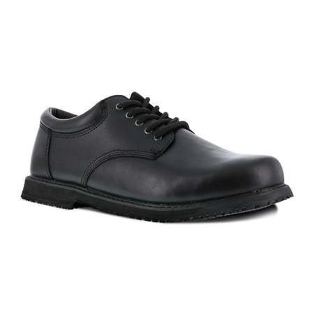 

Grabbers Men s Friction Slip Resistant Plain Toe Oxford Work Shoes