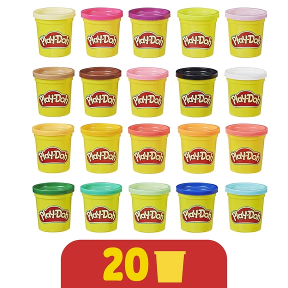 Play-Doh 20-Pack of Super Color Play Doughs, 3 oz, Ages 2