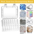 thumbnail image 4 of Small Bead Organizers, 15 Pieces Plastic Storage Cases Mini Clear Bead Storage Containers Transparent Boxes with Hinged Lid and Rectangle Clear Craft Supply Case, 4 of 6