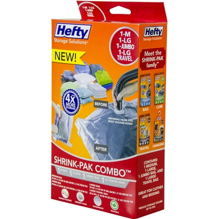 Hefty Shrink Pak Vacuum Seal Bags 1 Medium Large And Jumbo Hefty Shrink Pak Vacuum Seal Bags 1 Medium Large And Jumbo