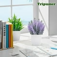 thumbnail image 6 of Tripumer 4pack Artificial Greenery with White Planter Mini Simulation Potted Plant Fake Eucalyptus Leaf Greenery for Desktop Home Office Bathroom Dining Table Farmhouse Decoration, 6 of 8