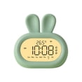 thumbnail image 2 of yuksok Rabbit Kids Digital Alarm Clock Adult Nursery Snooze Backlight Night Light Green, 2 of 9