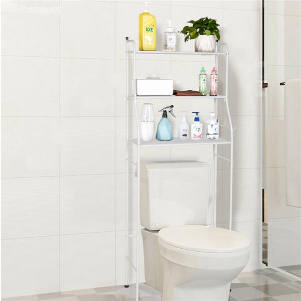 3Shelf Over The Toilet Storage Shelf Bathroom Spacesaver, 3 Shelves