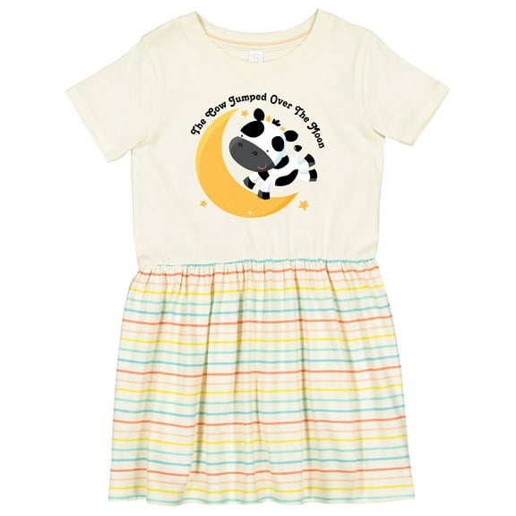 Inktastic Cow Jumped over the Moon Girls Toddler Dress