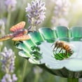 thumbnail image 5 of Metal Flower Pollinator Water Station with Stake, Waterproof Rustproof Garden Stake Feeder, Bright Floral Design for Bees Birds Butterflies, Outdoor Patio Backyard Pollinator Tool, 5 of 6