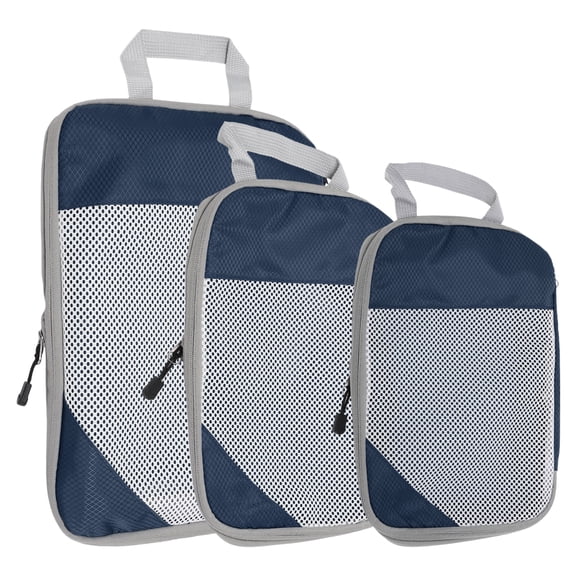 Unique Bargains 1 Set Compression Packing Bag for Travel Lightweight Travel Essentials Luggage Organizer Travel Bag Blue