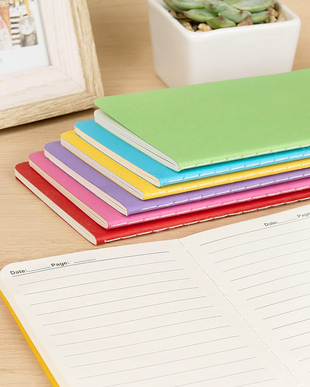 Small Lined Notepads Bulk 120 Pack (30 Sheets/60 Pages) Mini Journal Pocket Notebooks Set Colorful Cover For 3.5 X 5.5 Inches