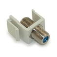 thumbnail image 2 of MyCableMart Insert/coupleur de Prise Keystone : Coaxial F-Type 2.4Ghz Haute Vitesse, Blanc, 2 of 4