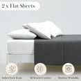 thumbnail image 2 of Southshore Fine Living, Inc. 2-Pack King Size Flat Sheets, Grey Bed Sheets, Slate Gray, 2 of 6