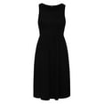 thumbnail image 5 of IROINNID Round Neckline Dress For Women Sleeveless Casual Pockets Ladies Slim Mini Dress Short Solid Color Empire Dress, 5 of 9