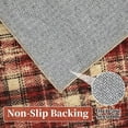 thumbnail image 6 of 9x12 Modern Washable Tartan Plaid Area Rug - Soft Non-Slip Carpet for Living Room and Bedroom, Red, 6 of 6