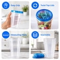 thumbnail image 4 of RFAQK 48 PCS Freezer Storage Containers with Twist Top Lids-(32OZ & 16OZ) 24 Plastic Deli Containers with 24 Screw Lids-Soup Freezer Containers with Lids-Meal Prep Reusable Box for Lunch and Gym, 4 of 8