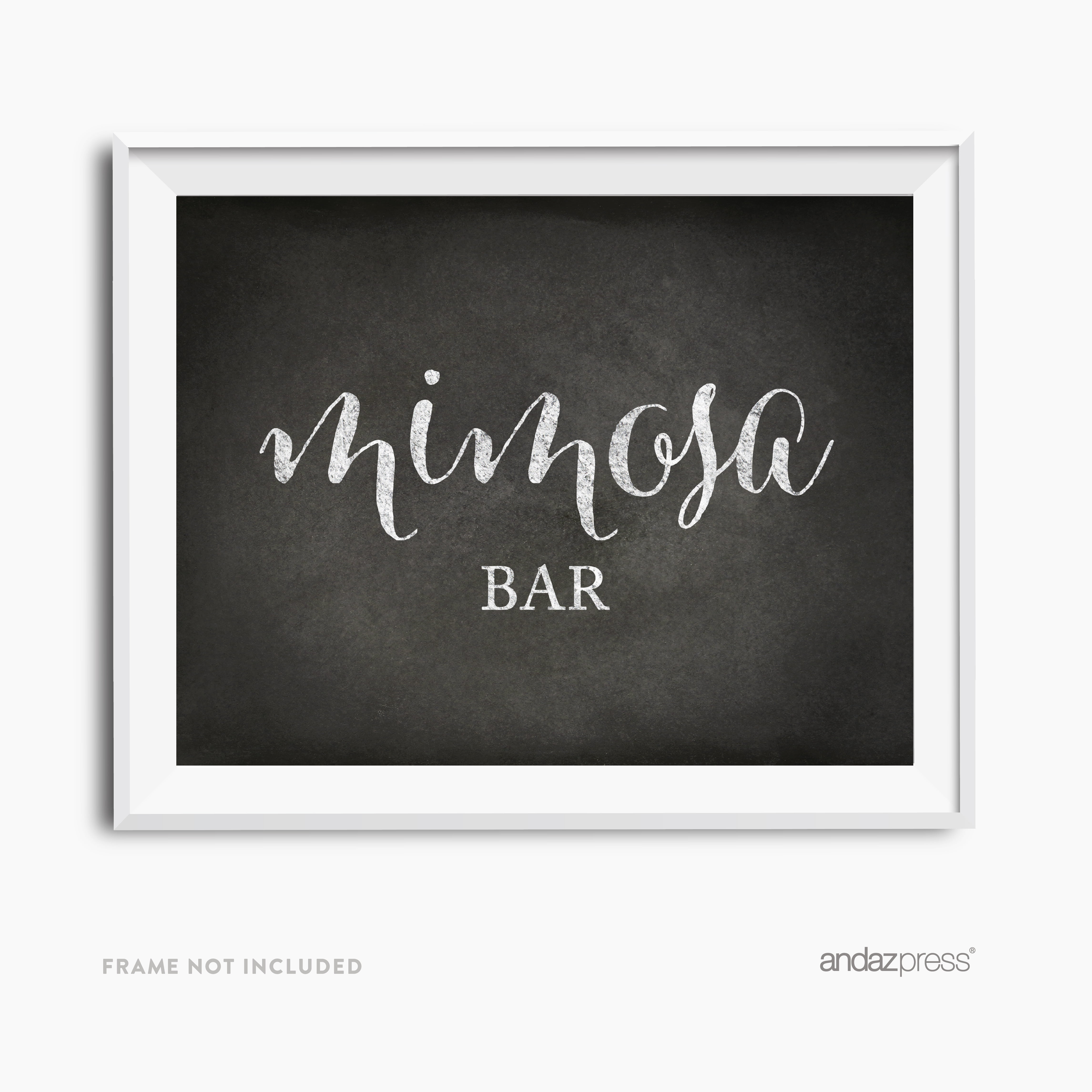 Mimosa Bar Vintage Chalkboard Wedding Party Signs 