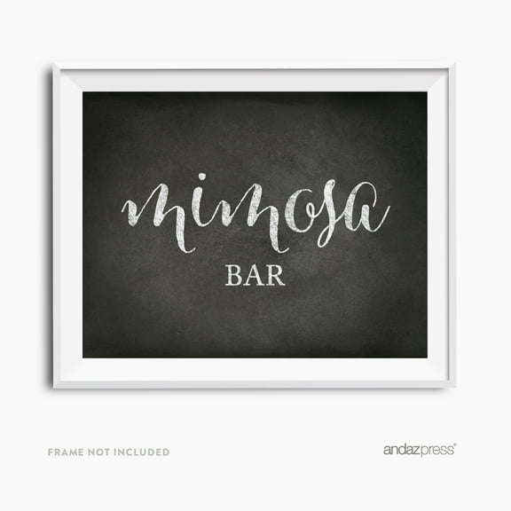 Mimosa Bar Vintage Chalkboard Wedding Party Signs