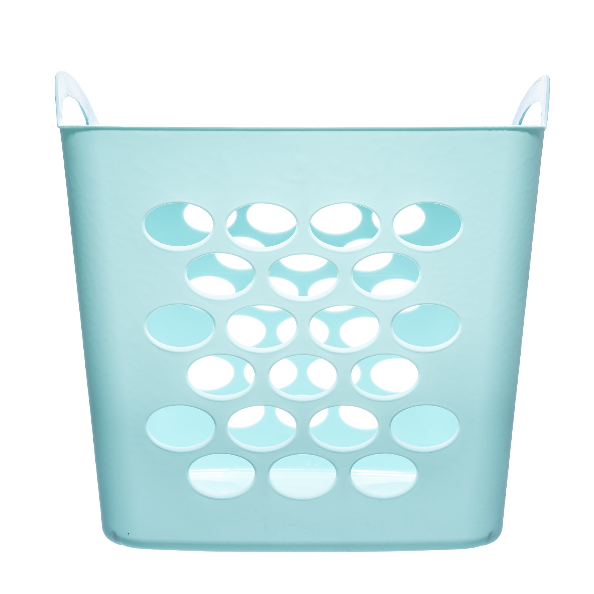 Mainstays Flexible Plastic Laundry Basket, Aqua Sparkle, 6 Pack  (图3) Mainstays Flexible Plastic Laundry Basket, Aqua Sparkle, 6 Pack  (图3)