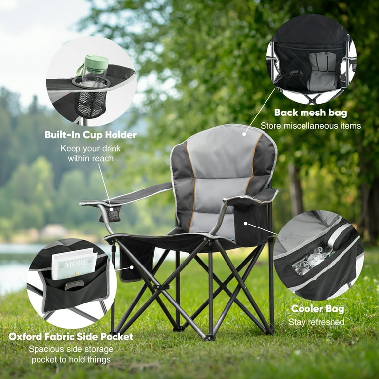 GIANNA Heavy-Duty Outdoor Folding Chair – Oversized Comfort with