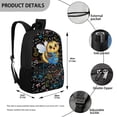 thumbnail image 5 of Uourmeti Personalized Backpack for School Travel, 17 Inch High Quality School Backpack, Math Science Doodle Pattern, 5 of 6