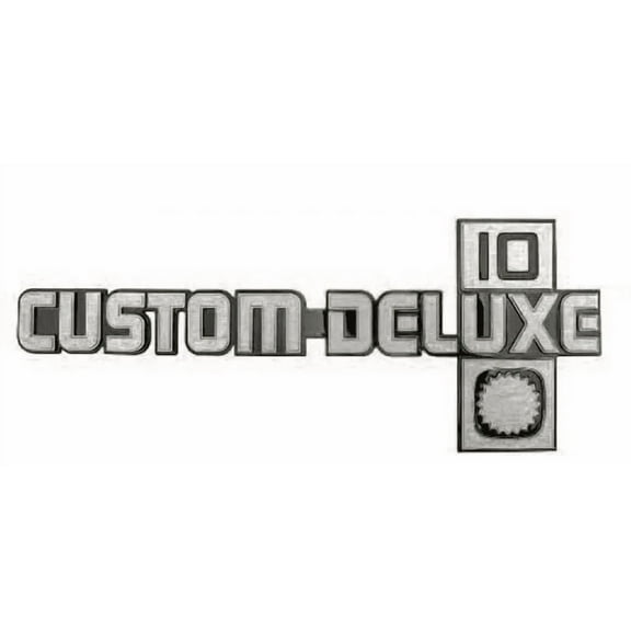 OER "Custom Deluxe 10" Fender Emblem 1981-1987 Chevy Pickup Truck