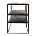 thumbnail image 3 of 44" Modern Rustic Wood and Black Metal Open TV Stand, 3 of 7