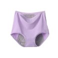 thumbnail image 4 of Jumpingount Bragas menstruales fáciles de limpiar con alta elasticidad Bragas menstruales de cintura alta Bragas de mujer púrpura púrpura 10piezas, 4 of 6