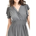 thumbnail image 4 of Vestido largo manga volantes Roman Fashion /Juvenil, 9940-SO (Gris) gris CH, 4 of 5