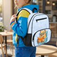 thumbnail image 2 of Pzuqiu Capybara Reading Print 13.5 Inch Kids Backpack for Preschool Kindergarten Breathable Padded Toddler School Bag with Multi Pockets Casual Daypack for Boys Girls, 2 of 7